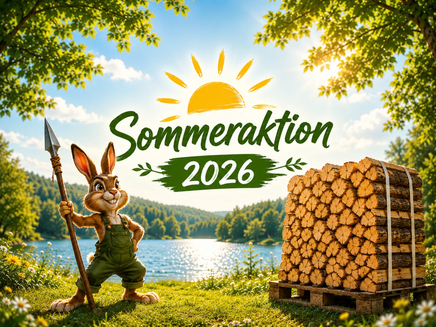 Sommeraktion 2026: Premium Brennholzpaket zum Sonderpreis